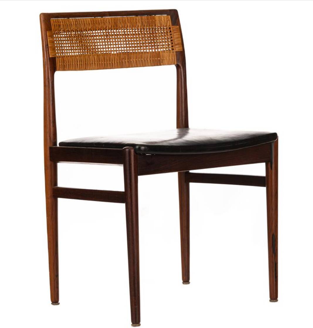 6x Dining Chairs by Erik Wørts 50s in Palisander