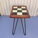 Folding side table, 50s design, trumpet legs, vintage