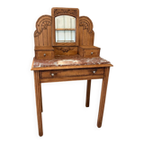 Antique carved oak hairdresser – art deco style