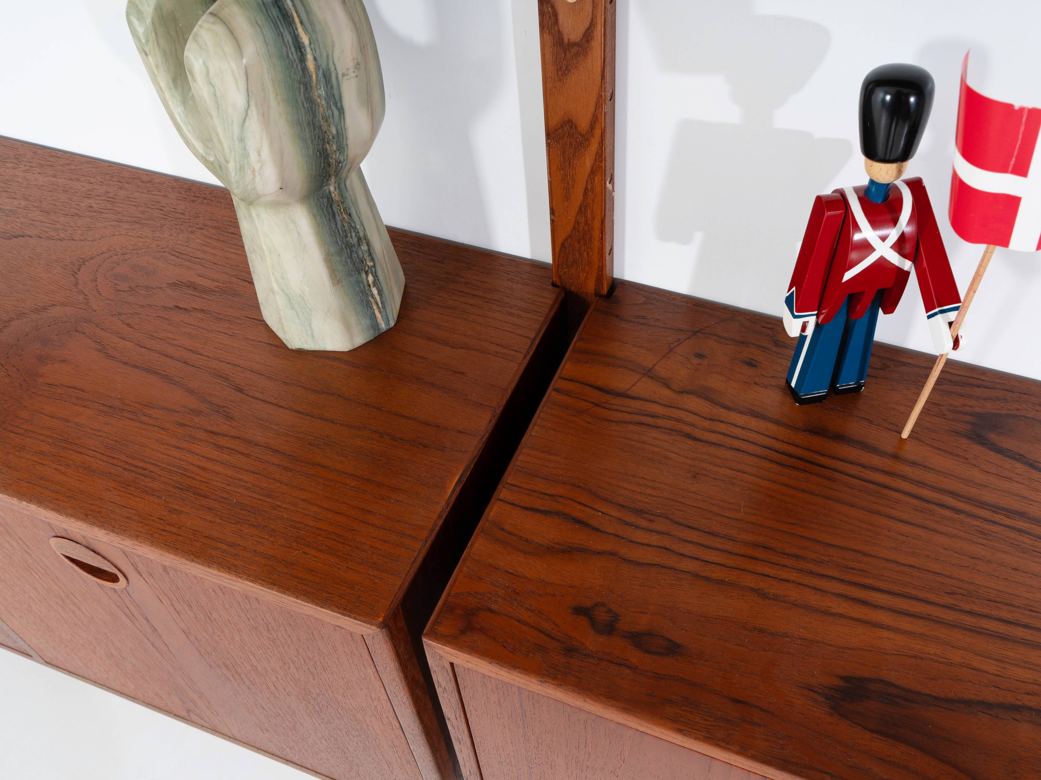 Teak modular shelving unit, Danish design, 1960s, designed by Rud Thygesen