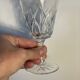 6 stemmed wine glasses in clear glass