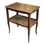 Louis XV solid wood serving trolley with curved legs from the 19th century