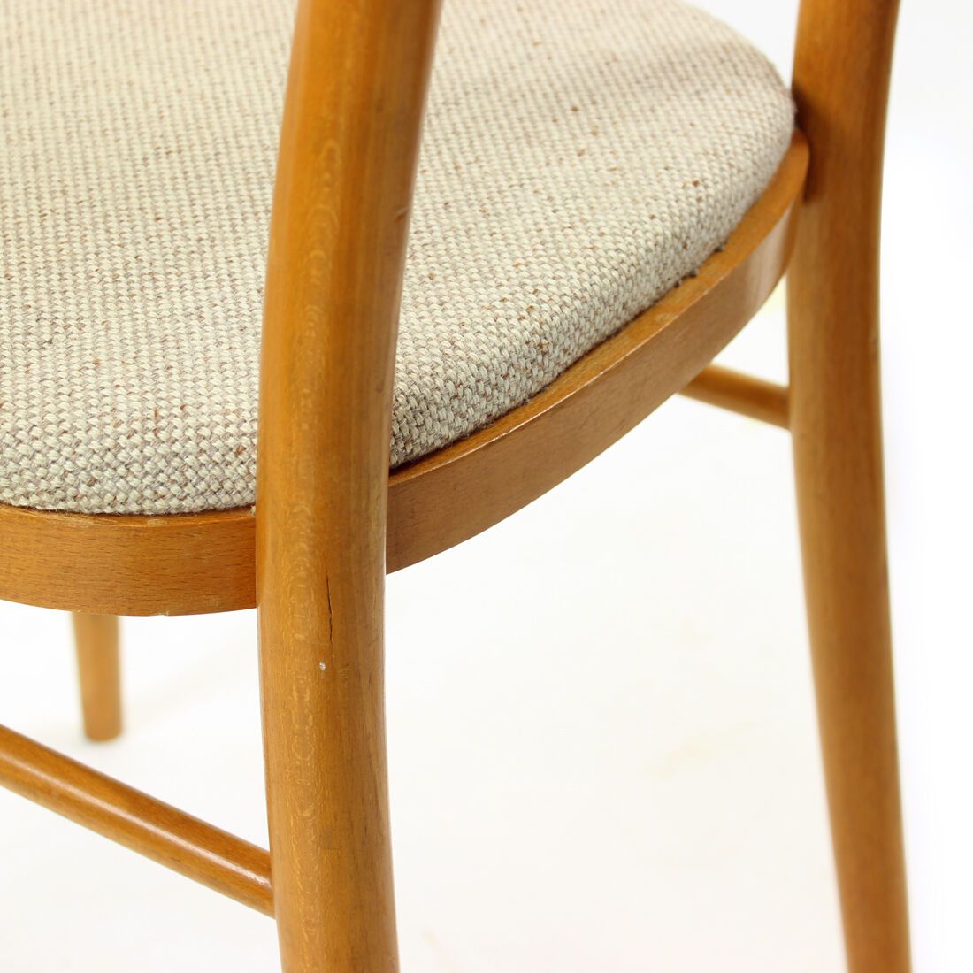 Mid Century Chair In Blond Wood, Czechoslovakia 1960s