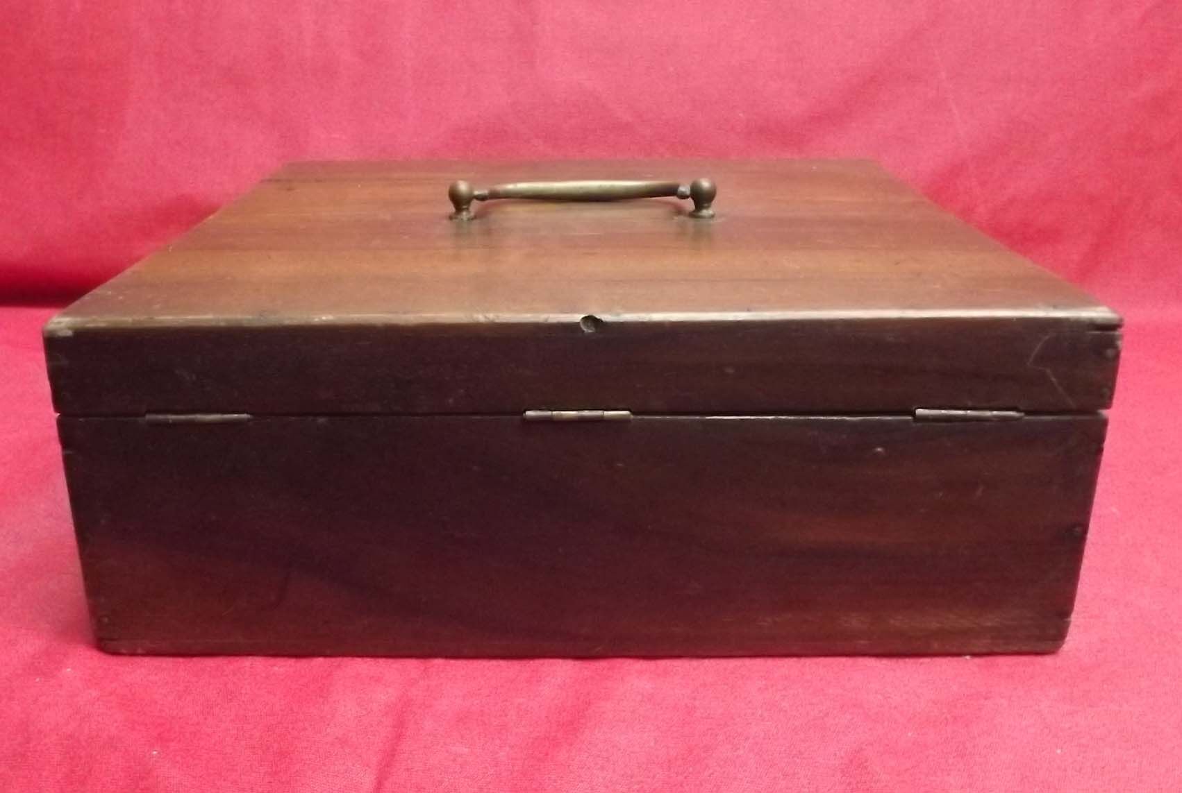 Old wooden cabinet with storage compartments