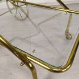 Vintage golden brass rolling service