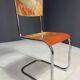 Ensemble de salle à manger chromé par Robert Slezák, années 1930, état d'origine avec patine