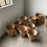 Lot d’anciens paniers d’épicerie