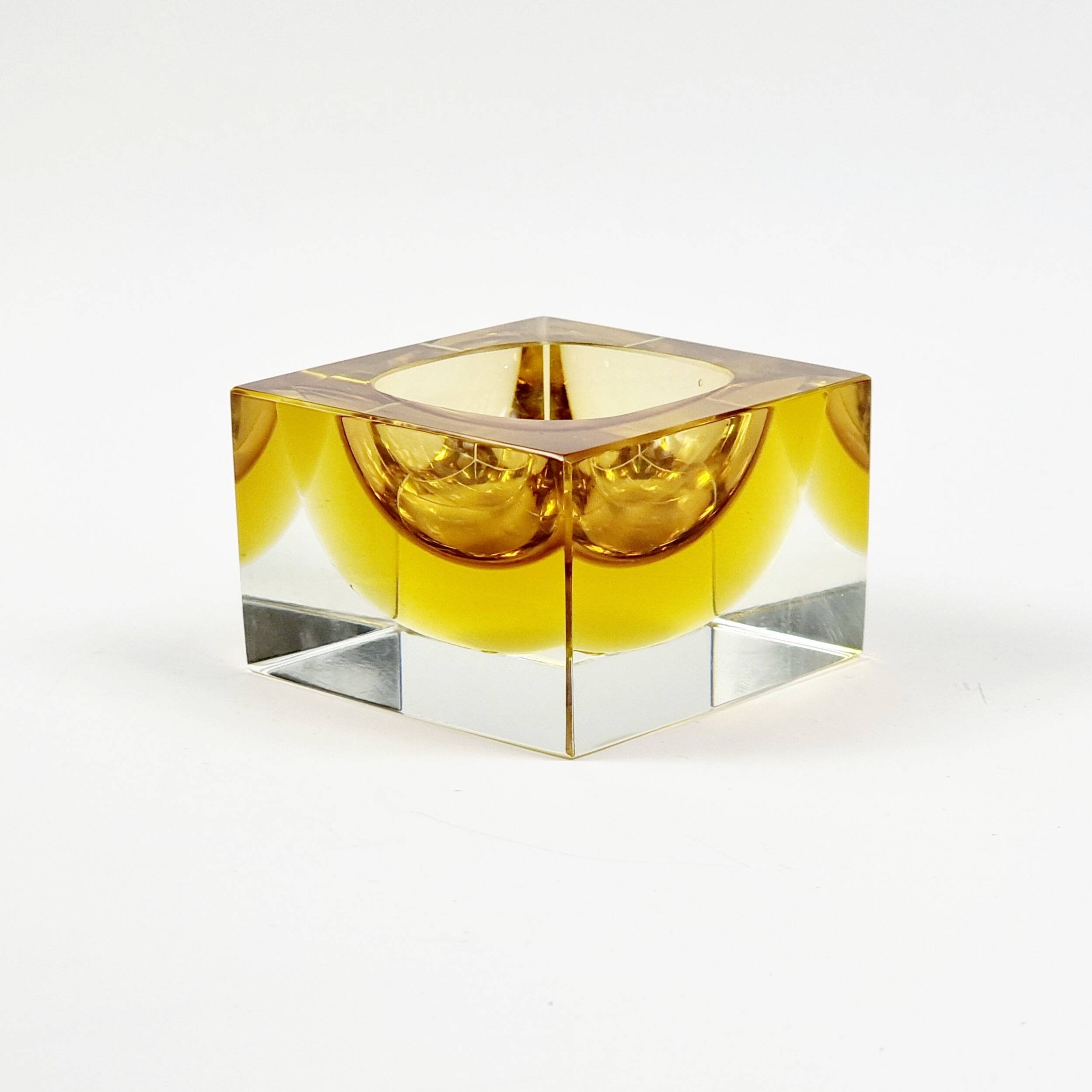 Catchall Sommerso en Verre de Murano par Flavio Poli pour Seguso Vetri D'Arte, Italie, 1970s