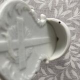old white porcelain font