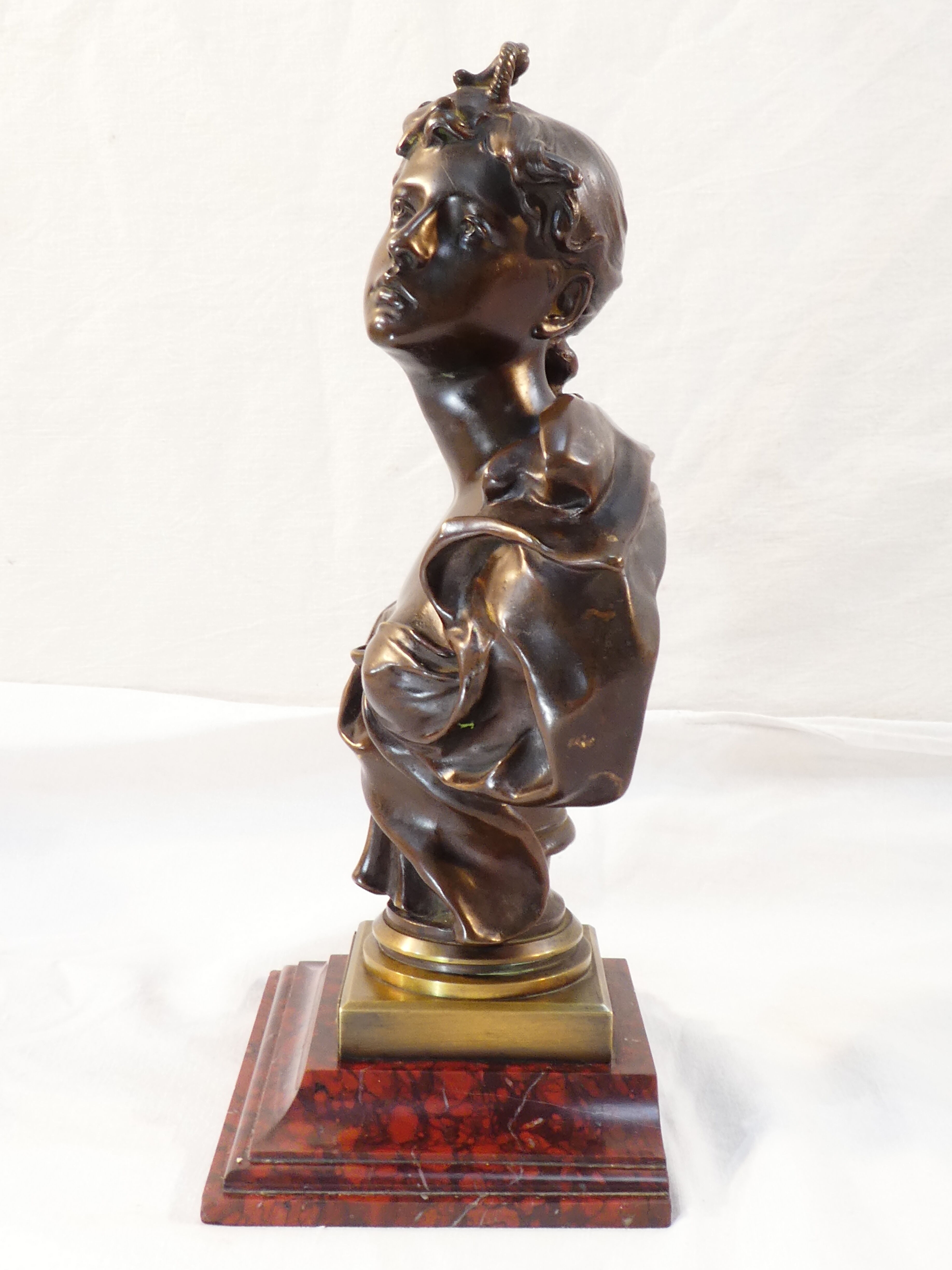 Bronze bust by Felix Pierre Richard 19th century