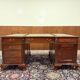 English Chesterfield desk with green leather