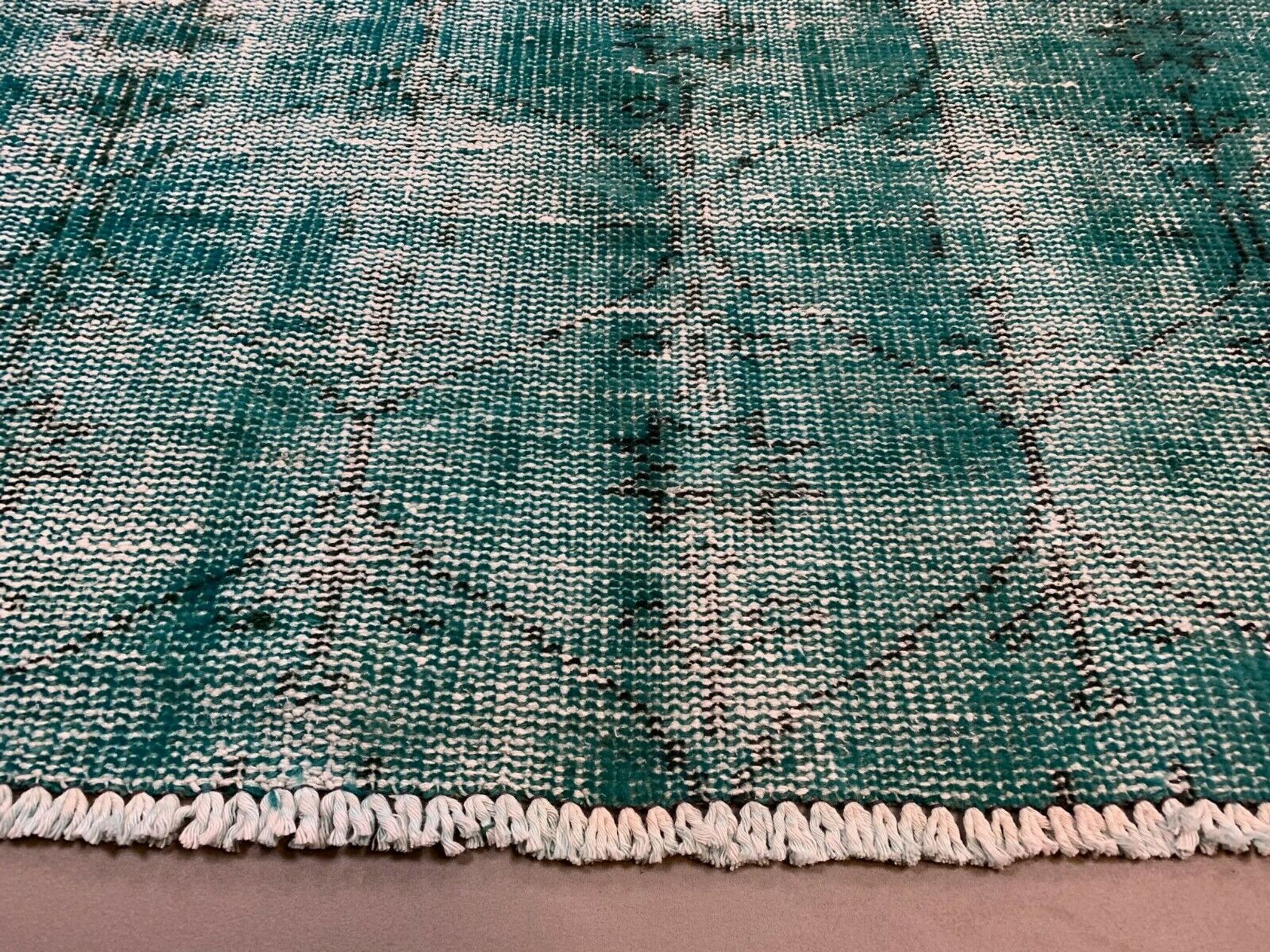 Tapis turc runner 288x84 cm laine vintage