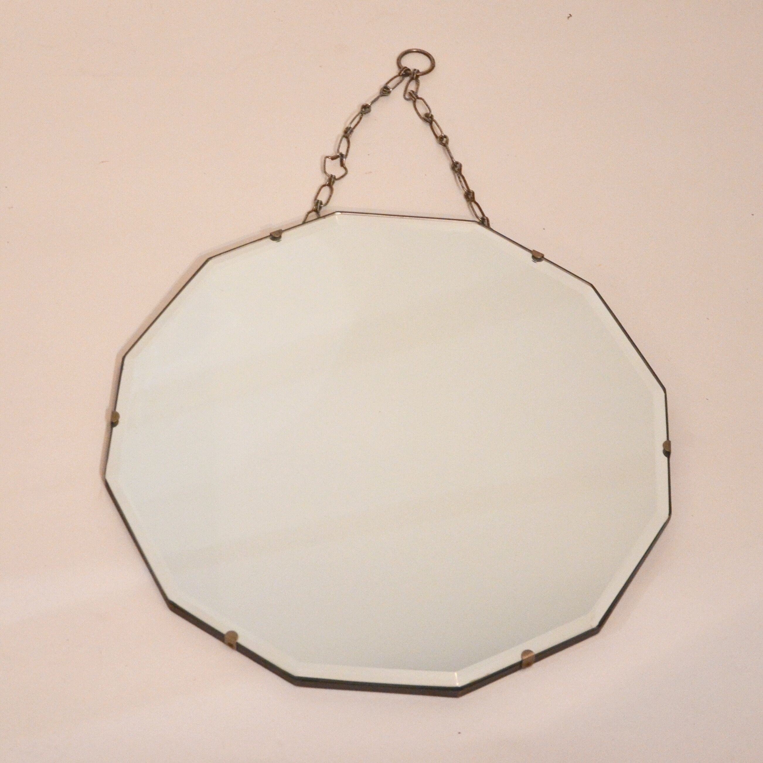 Miroir biseauté années 60 taille 40x40cm
