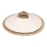 Vintage lampshade for pendant light in white opaline