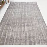 Gray handmade vintage rug 174x294cm