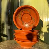 Assiettes creuses en terre cuite vernissée Maroc
