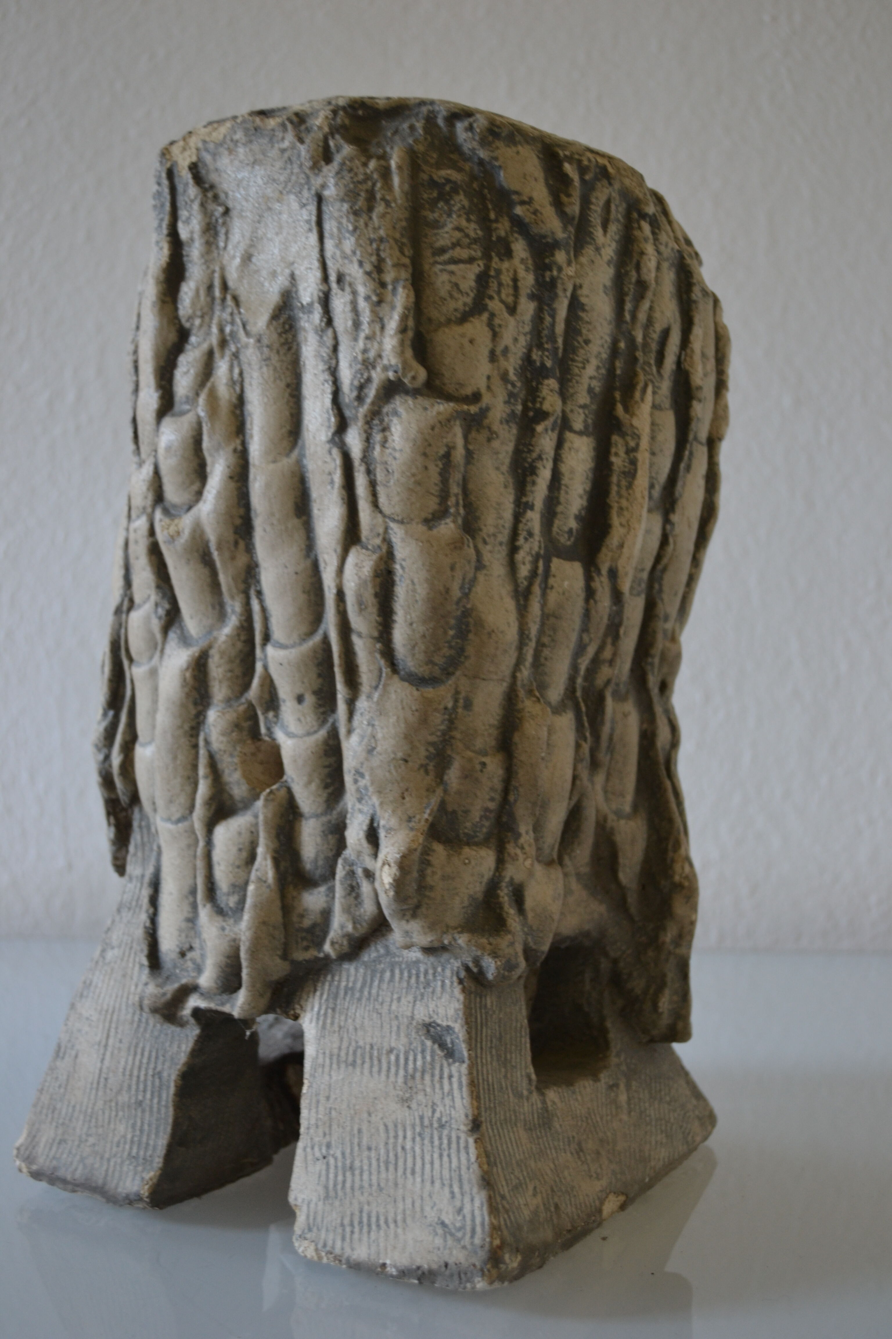 Lamp sculpture gallish head signed Mazoyer 1977