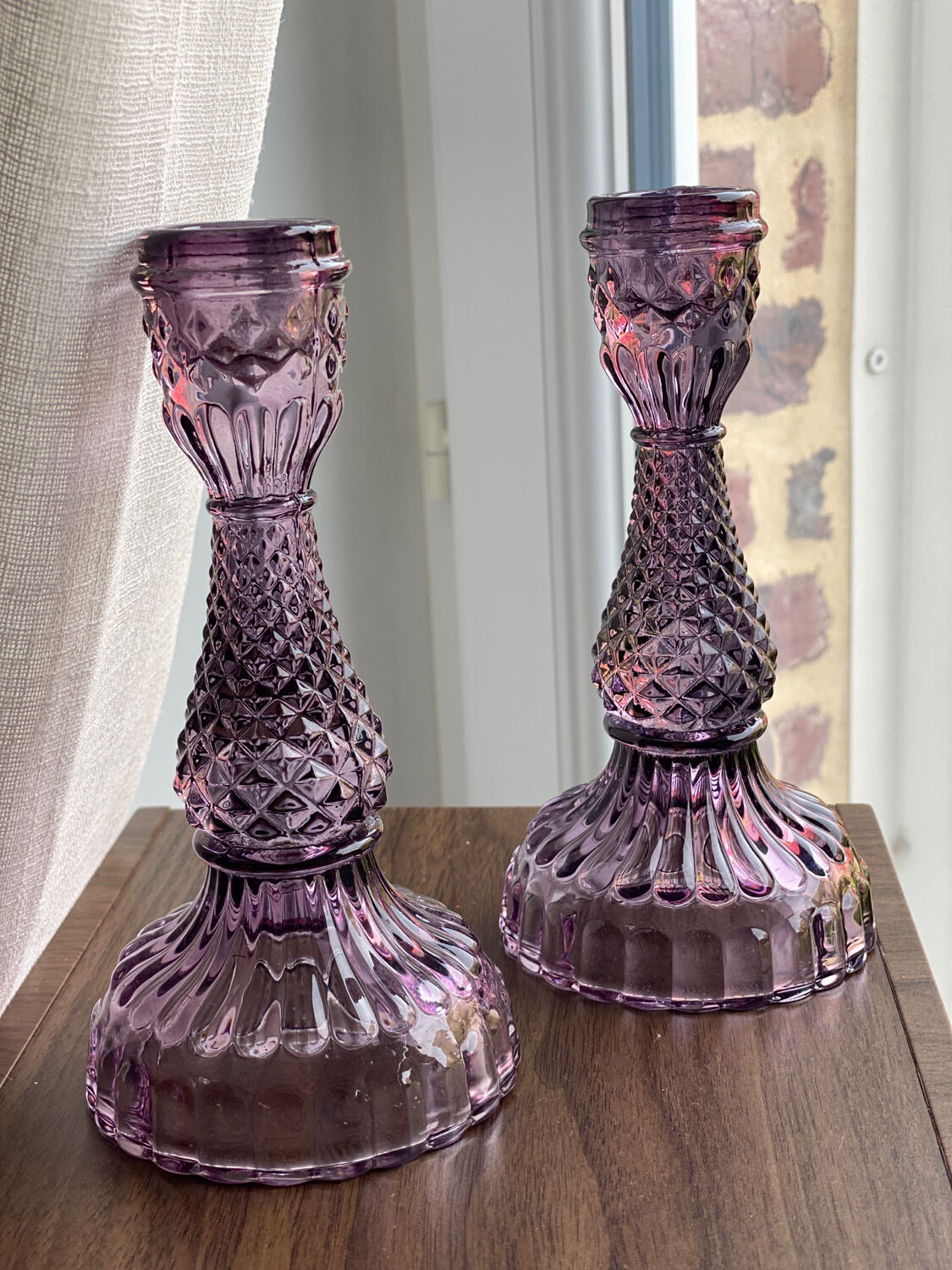 Pair of candle holders