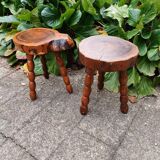 Pair of tripod stools