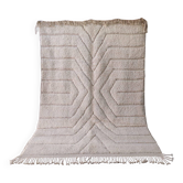 Large Sculpted Beni Ourain Rug with Geometric Design 300x200cm