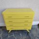 Vintage Scandinavian yellow chest of drawers