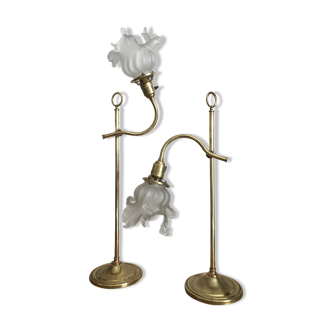 Pair of antique articulated lamps