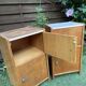 2 beautiful vintage wooden bedside tables