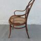 Fauteuil canné et bois courbé style Thonet Fischel, années 30