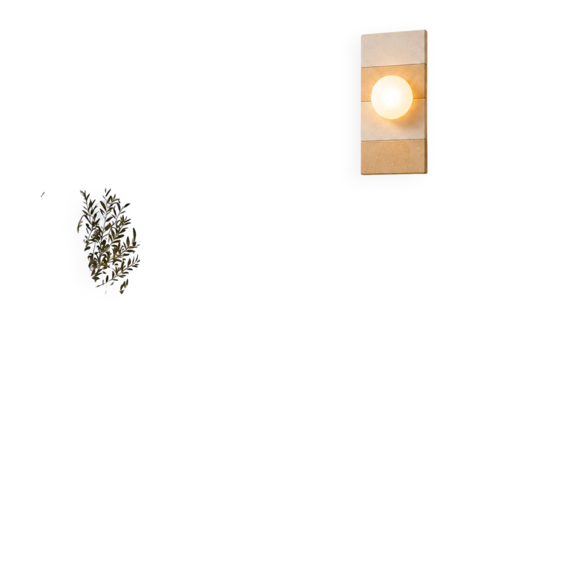 Ceramic zellige wall light