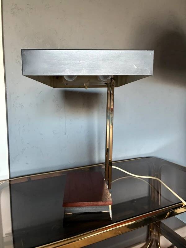 Vintage Kaiser Leuchten XL 6875 Desk OfficeLamp Brass Wooden Lamp