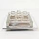 Single 1970s brutalist glass wall sconce by Hillebrand