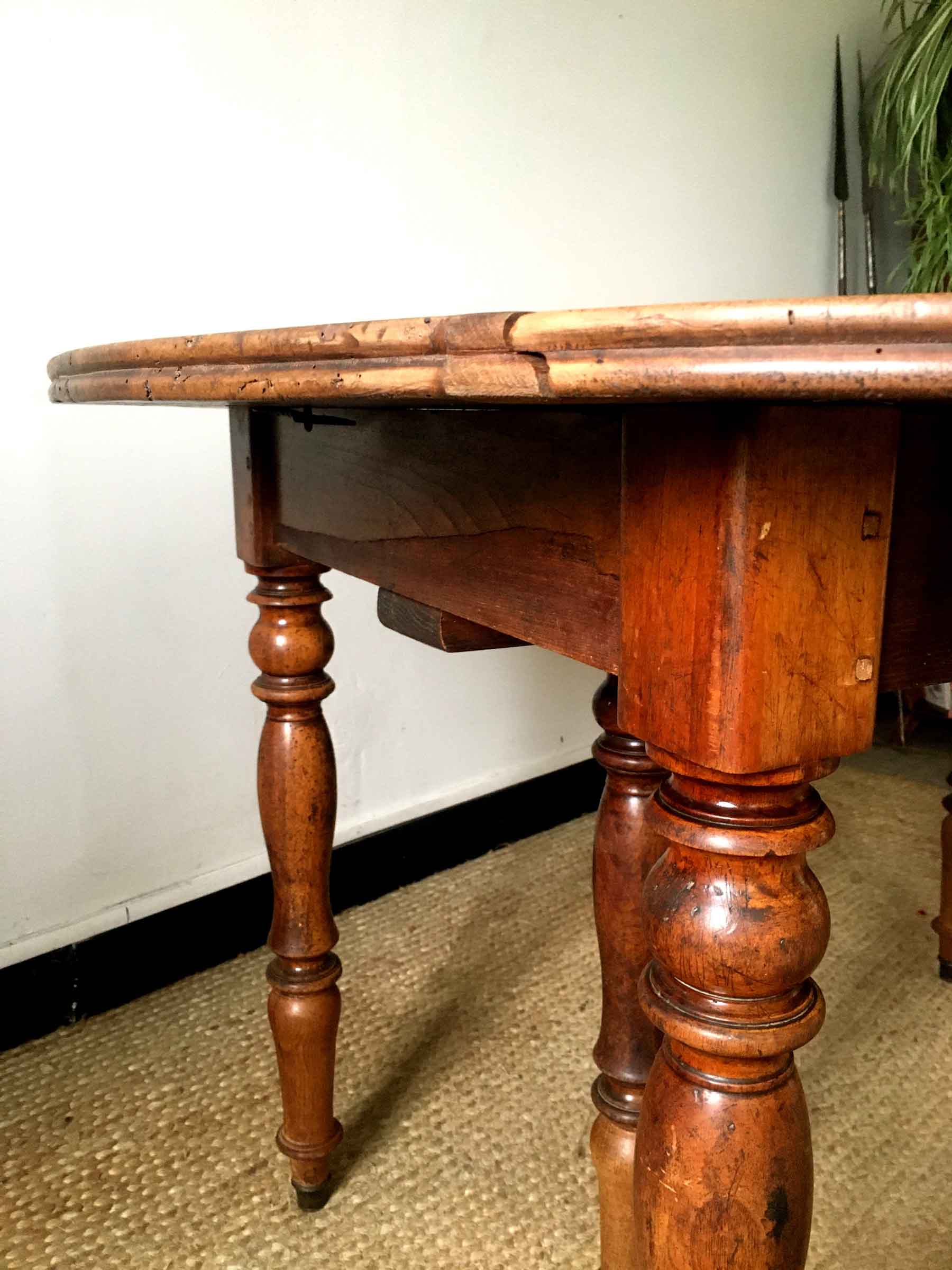Antique shutter table in solid wood