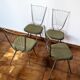 Set of 4 restored vintage chrome chairs.