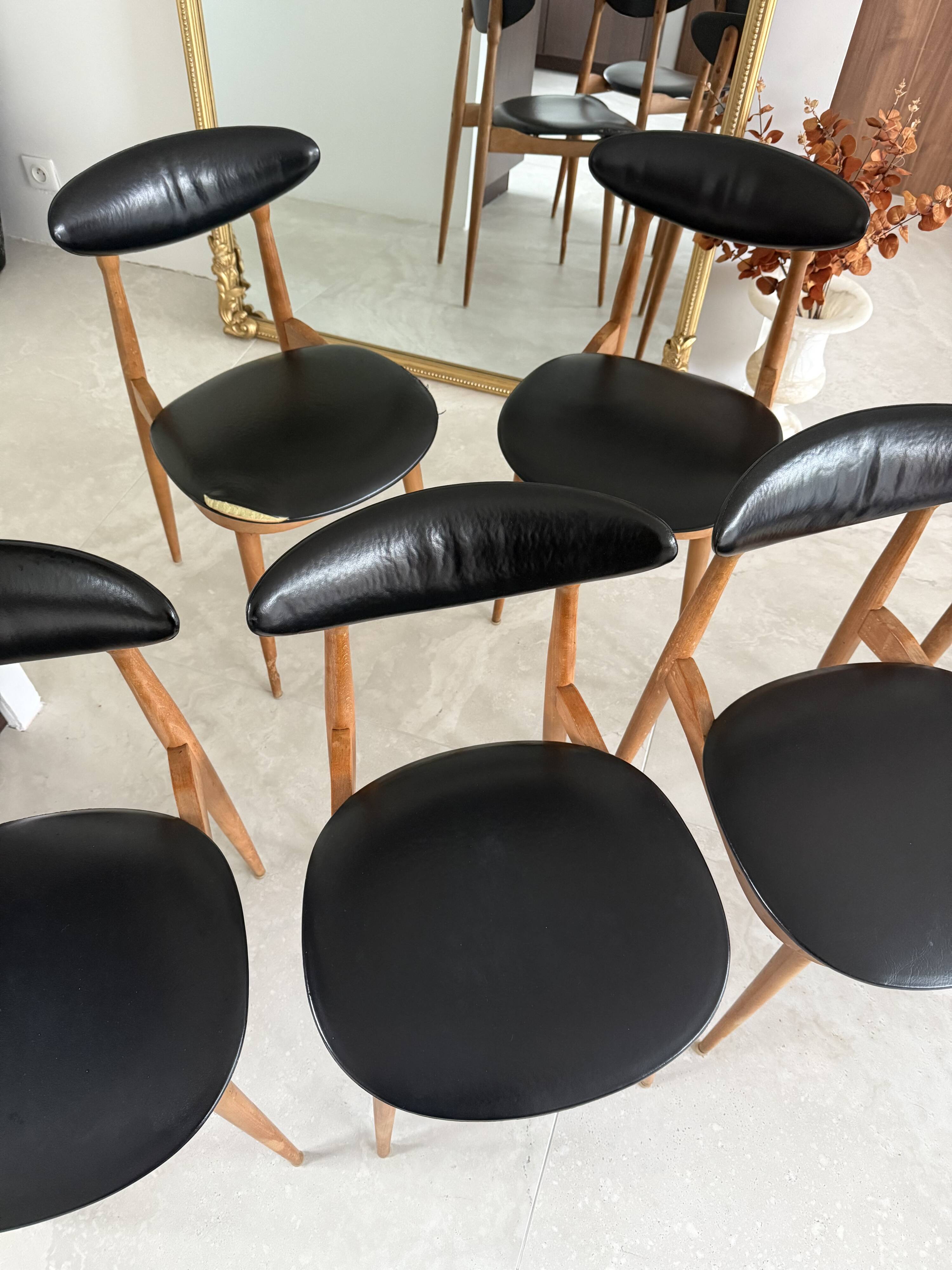 Lot de 5 chaises Baumann Licorne