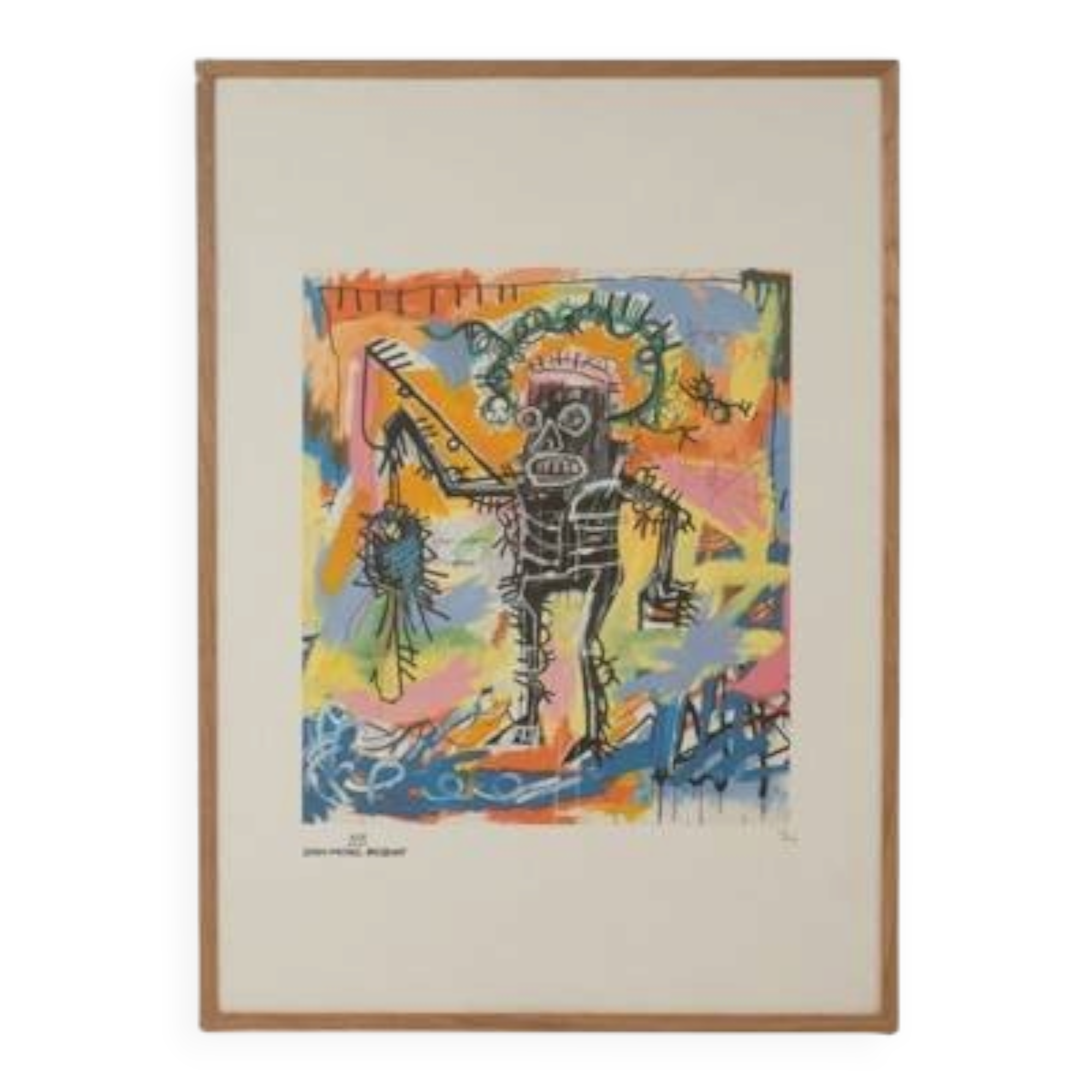 Jean-Michel Basquiat. Numbered colour silkscreen. 1990s.