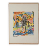 Jean-Michel Basquiat. Numbered colour silkscreen. 1990s.
