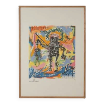 Jean-Michel Basquiat. Numbered colour silkscreen. 1990s.