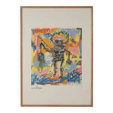 Jean-Michel Basquiat, sérigraphie en couleurs numérotée, années 1990