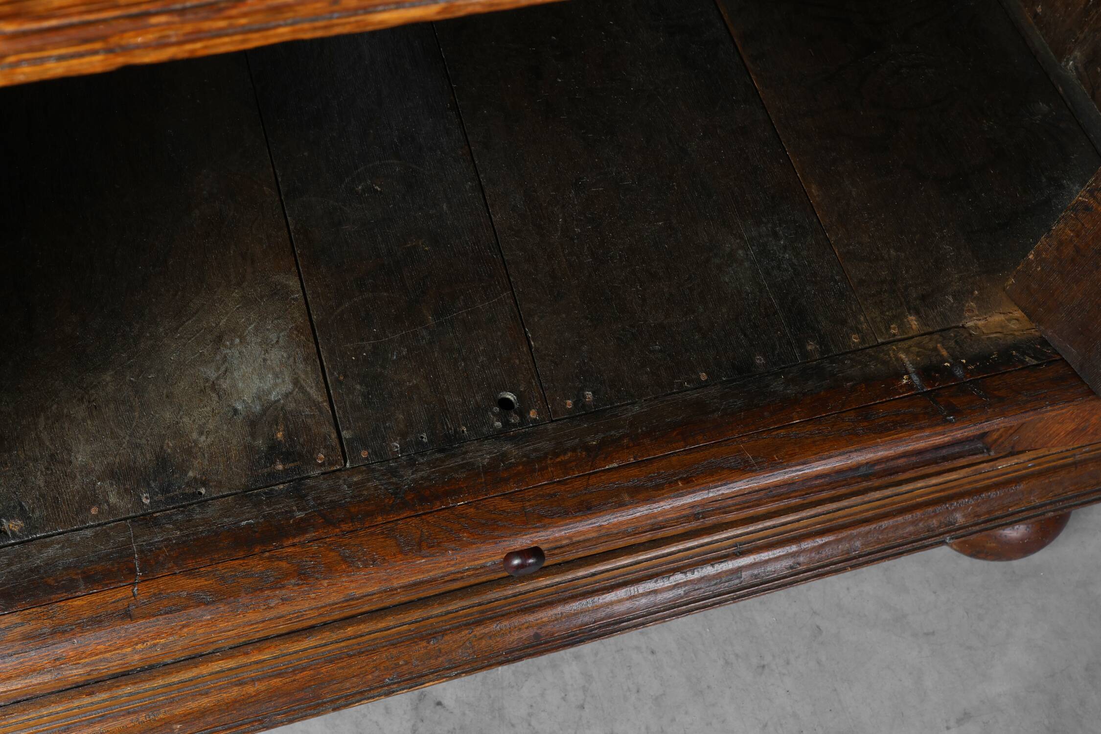 17th Century Belgian Renaissance Oak Cabinet with Concealed Lock