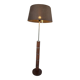 Metal and wood floor lamp