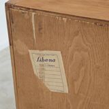 Libena 1960 glass display cabinet / bookcase