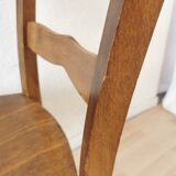 Vintage Wooden Dining Chair: Tyrolean Farmhouse Bistro, 1970s