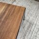 Table basse noyer et chrome moderniste