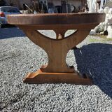 Solid oak farmhouse table, 220×90cm