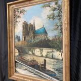 French School, 20th century, Notre-Dame-de-Paris, oil on canvas