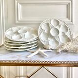 6 Longchamp slurry oyster plates