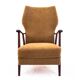 Yellow vintage armchair in bouclé fabric, Denmark, 1960s. After restoration.