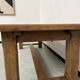 Grande table de ferme en chêne massif avec ses rallonges, années 50