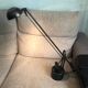 Lampe architecte métal noire vintage à bascule double contrepoids