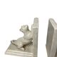 Art Deco, pair of crackled earthenware bookends featuring cats from Louvière around 1930.